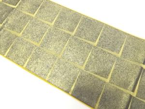 未使用品　本金　色紙模様織り出し袋帯